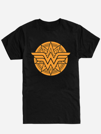 wonder woman symbol black and white